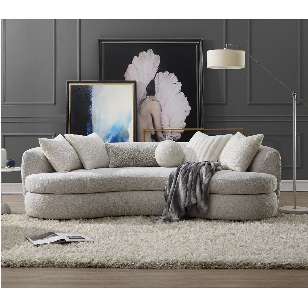 Iniko Beige Boucle Sofa by Acme Furniture