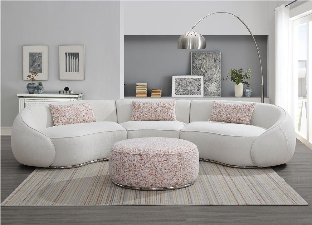 Acme LV03010 Sahara Beige Boucle Sectional