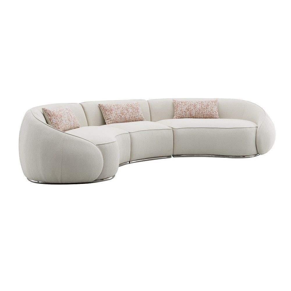 Acme LV03010 Sahara Beige Boucle Sectional