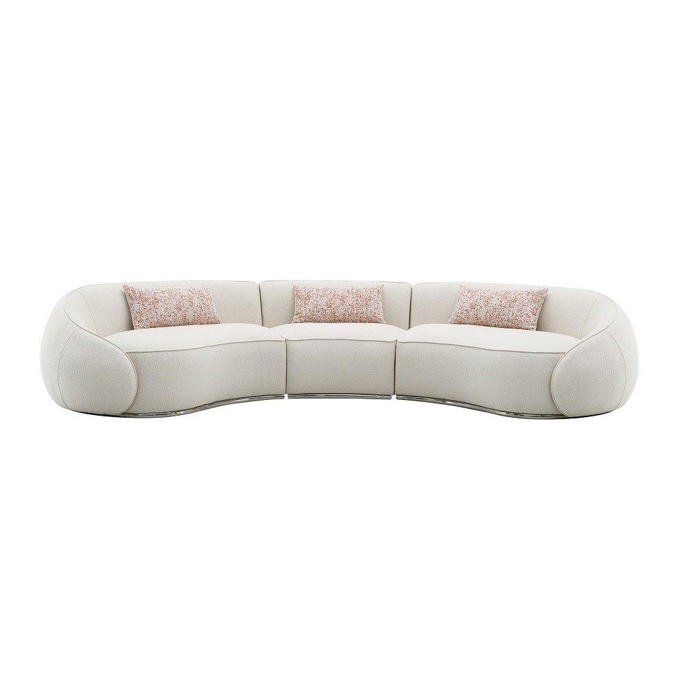 Acme LV03010 Sahara Beige Boucle Sectional