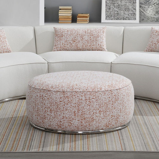 Sahara Pink Boucle Ottoman LV03011