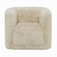 Upendo Beige Linen Swivel Chair