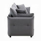 Irina Sofa Sleeper Gray Fabric LV03100