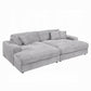 Hilde LV03680 Beige Velvet Sectional