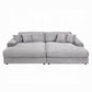 Hilde LV03680 Beige Velvet Sectional