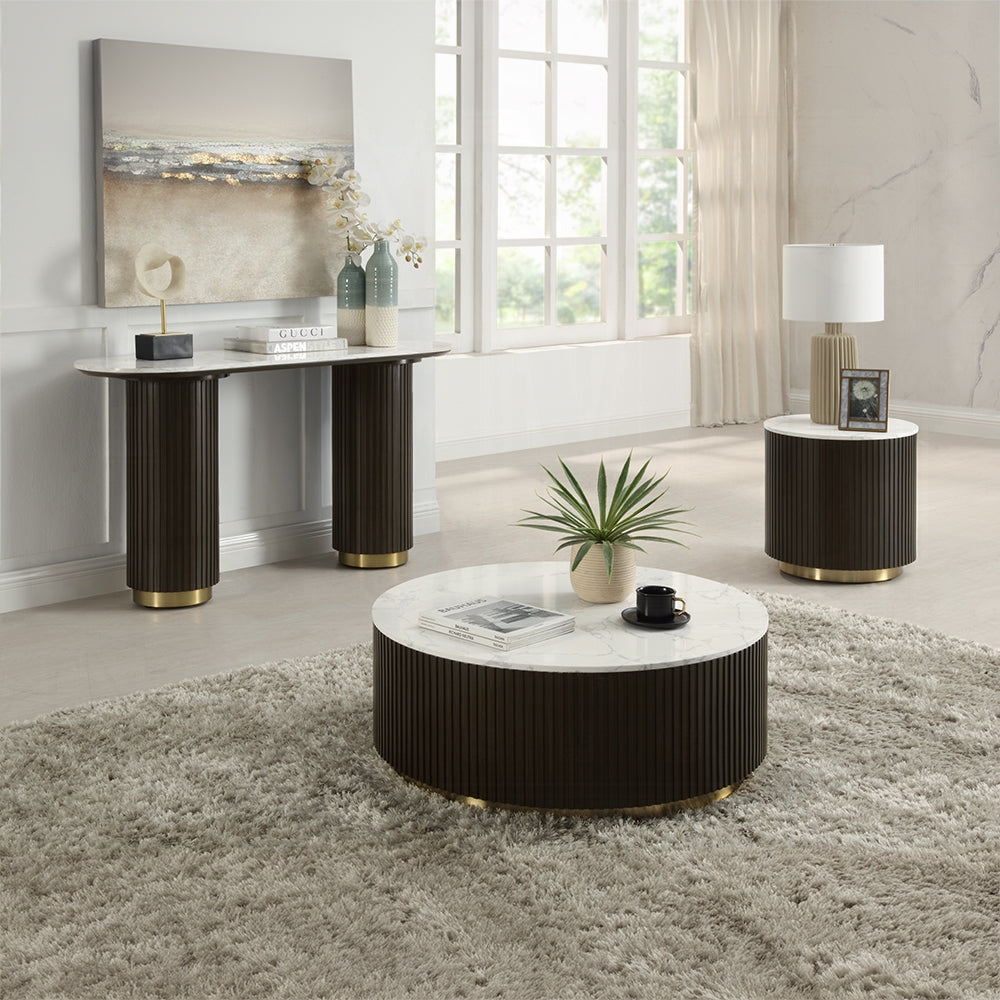 Clayten LV03945 Marble Top Occasional Tables