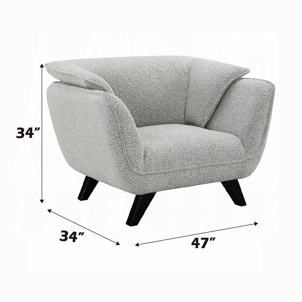 Nayeli Light Gray Boucle Chair LV04202