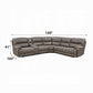 Kantu LV04270 Brown Motion Sectional