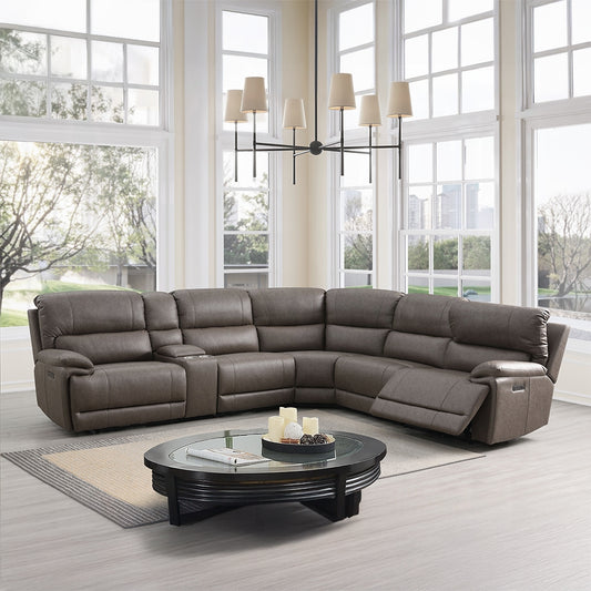 Kantu LV04270 Brown Motion Sectional