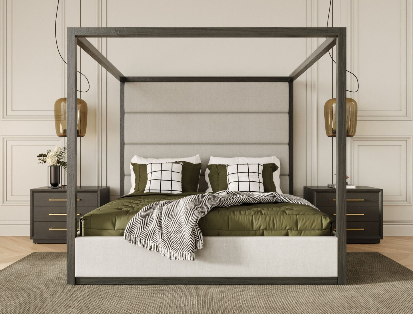 Manhattan 5 Pc Canopy Bedroom Collection by VIG