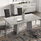 Mia High Gloss Light Grey Dining Collection