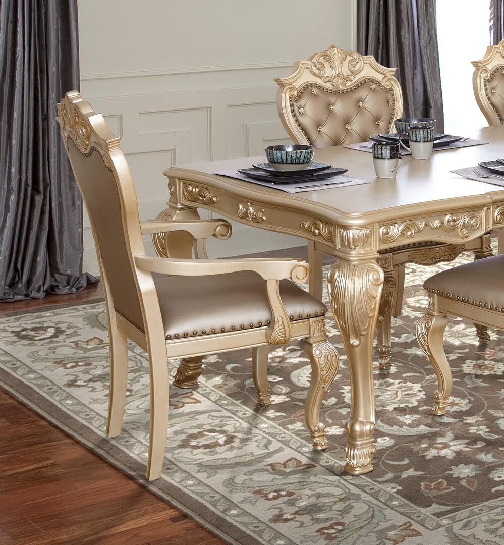 Colección de comedor Miranda Gold de Cosmos Furniture