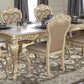 Colección de comedor Miranda Gold de Cosmos Furniture