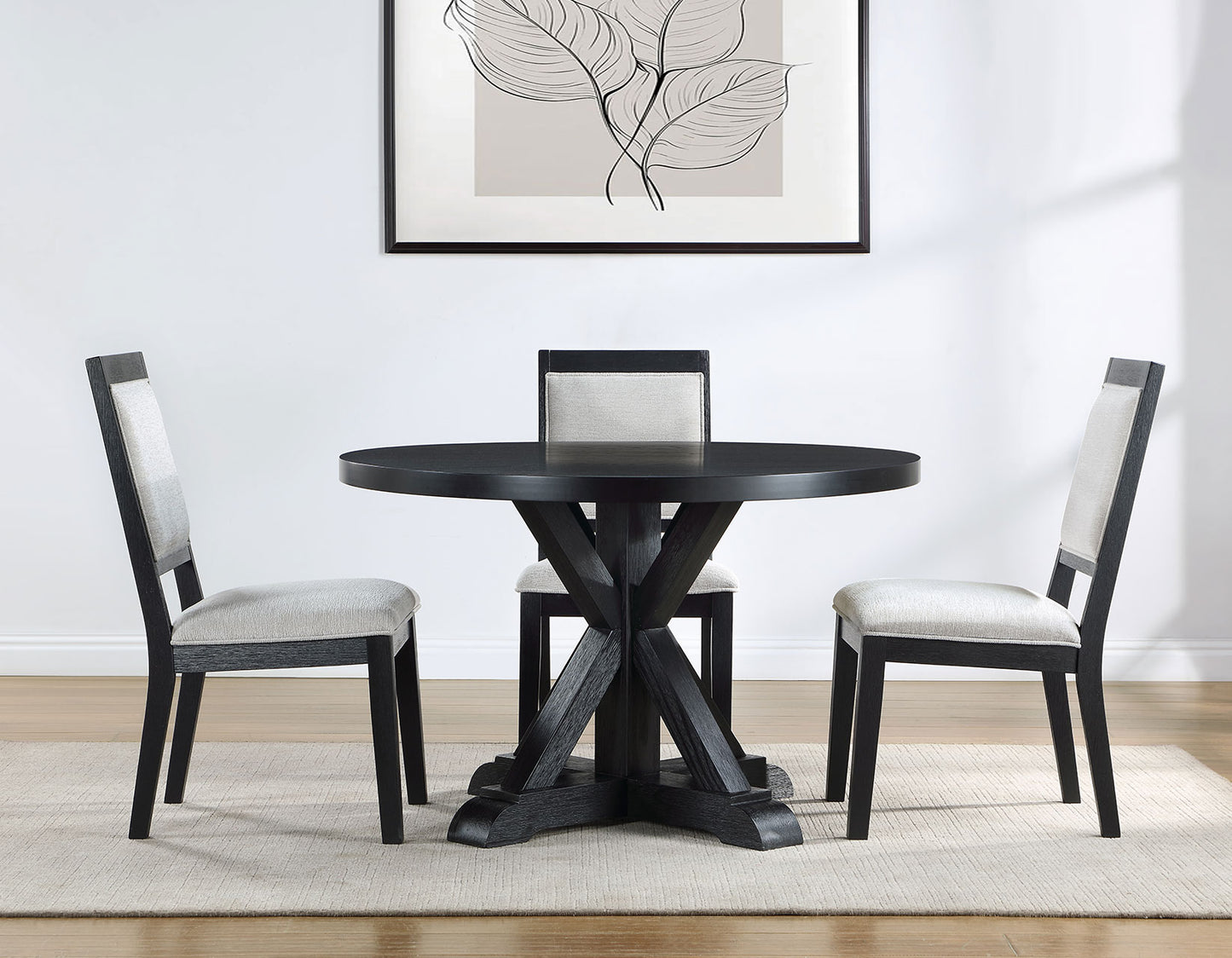 Molly 5 Pc Black Finish Dining Set MY4848TK