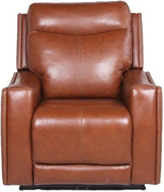 Natalia Dual-Power Leather Recliner, Coach