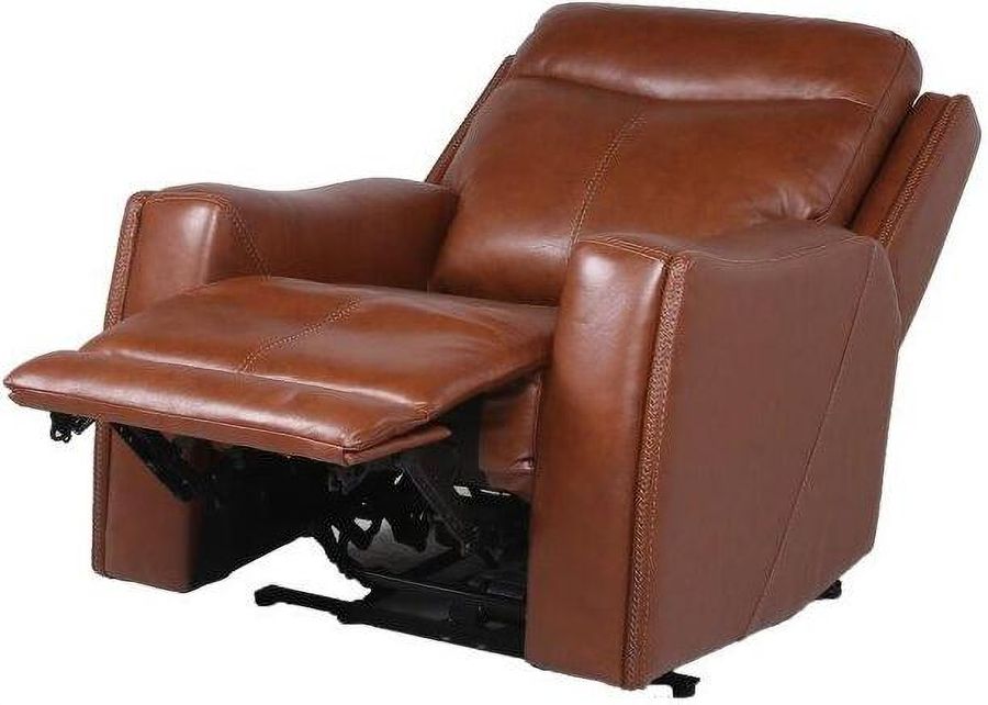 Natalia Dual-Power Leather Recliner, Coach