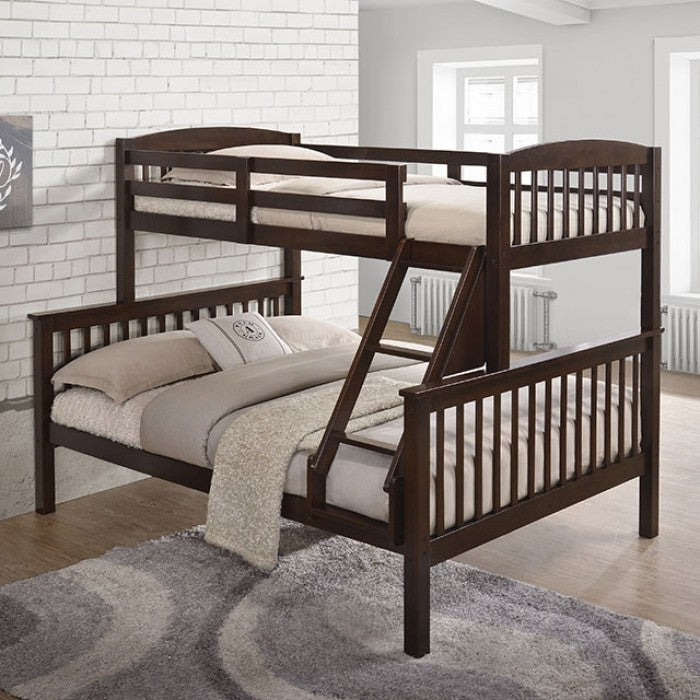 Brookings Twin Full Bunk Bed - Cherry Finish