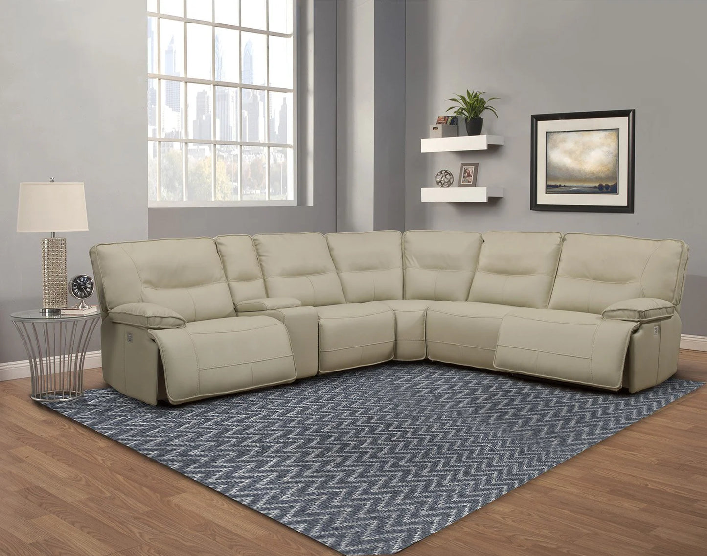 Spartacus 6 Pc Motion Sectional - Oyster