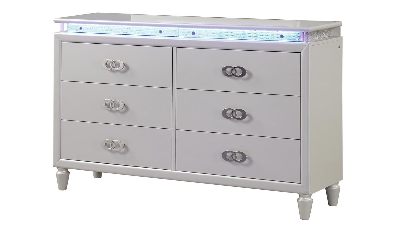 Perla Milky White Dresser