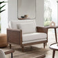 Piper White Linen Chair