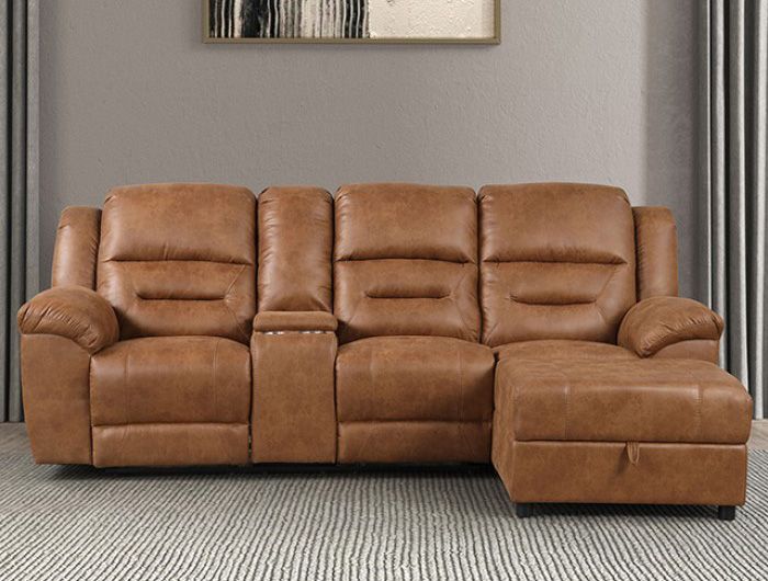 Septimus Saddle Brown Motion Sectional