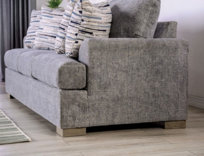 Leytonstone Gray Microfiber Sofa Collection - Furniture of America