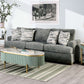 Leytonstone Gray Microfiber Sofa Collection - Furniture of America