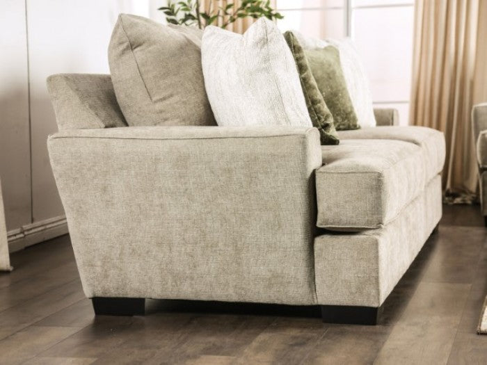 New Meadows Sofa & Loveseat - Ash Green/Ivory