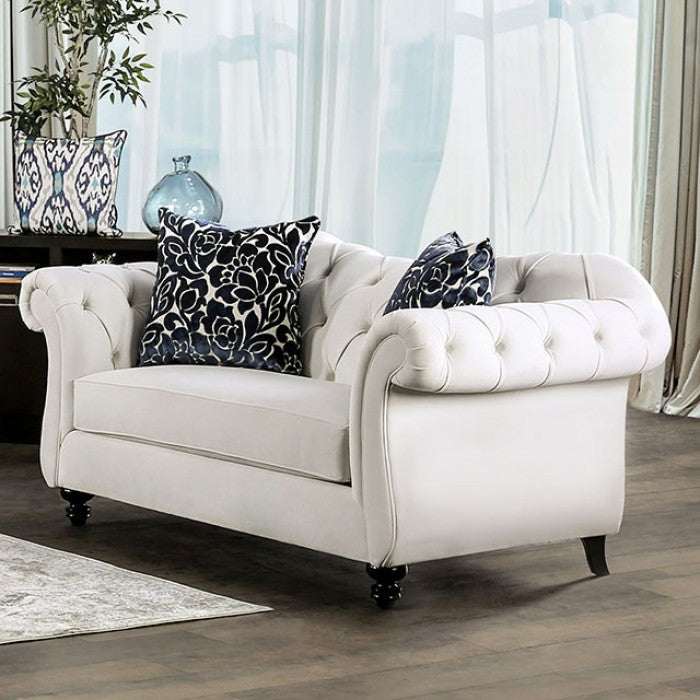 Antoinette Glam White Sofa Collection SM2228