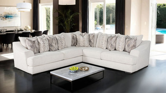 Moorpark Off-White Boucle Sectional by FOA