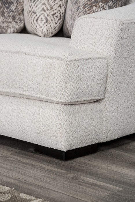 Moorpark Off-White Boucle Sectional by FOA