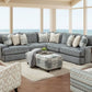 Eastleigh SM8186 Blue Chenille Sectional