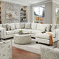 Pocklington 3 Pc Ivory Chenille Sectional