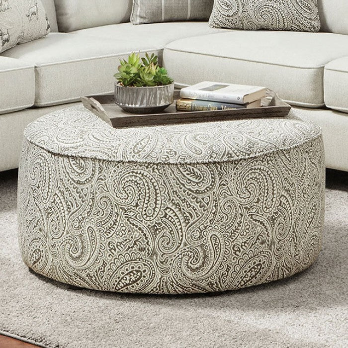 Pocklington Paisley Chenille Ottoman