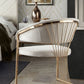 Solstice Dining Chair - Cream Velvet/Gold