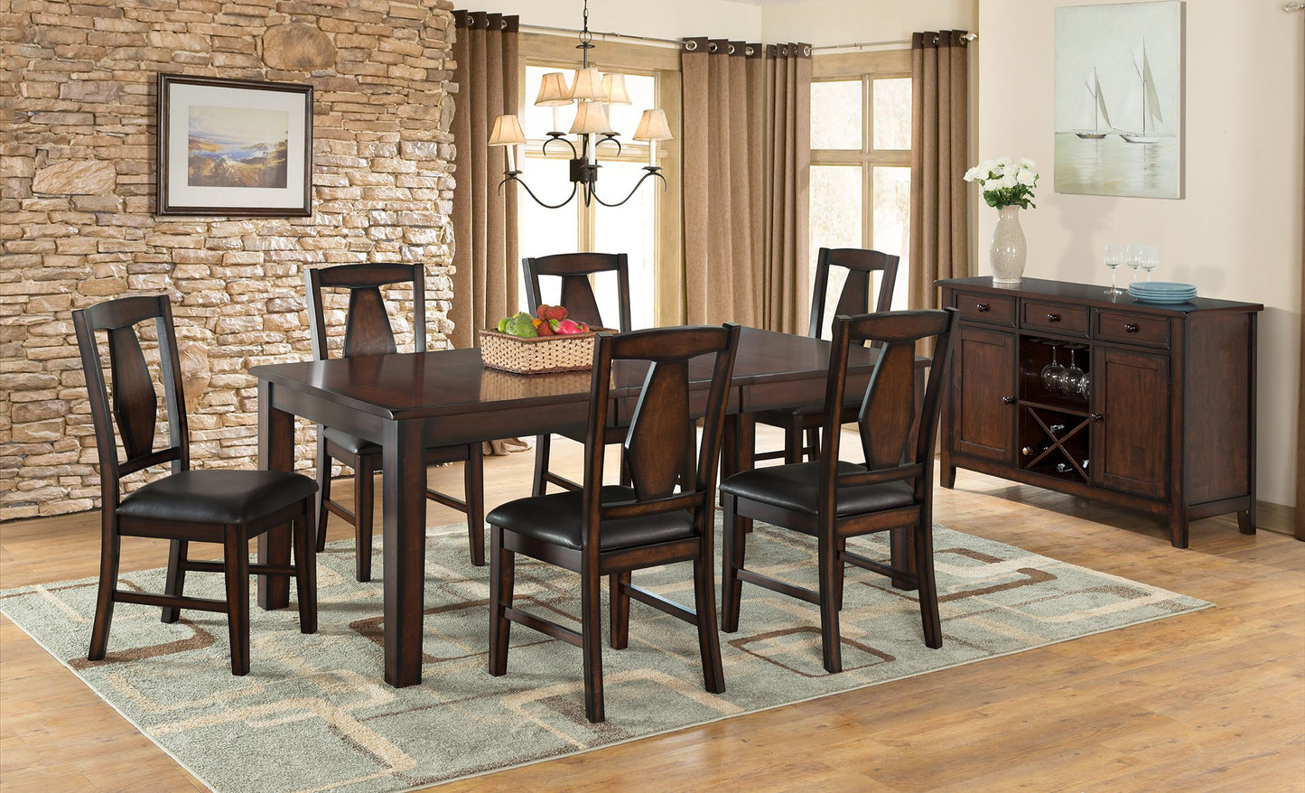 Vilo Home Tuscan Hills 7 Pc Dining Collection