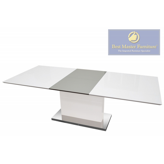 U626 Dining Table - White & Gray Lacquer