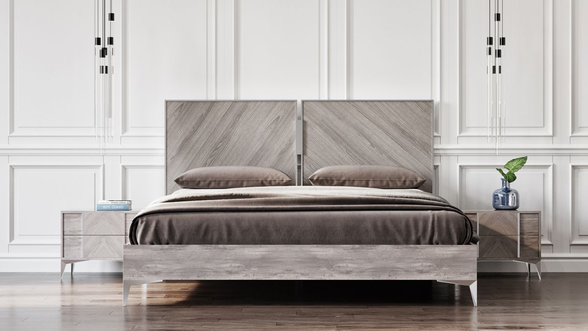 Nova Domus Alexa Modern Grey Bedroom Set - Made in Italy