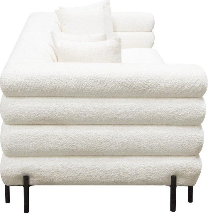 Vox White Faux Shearling Sofa by Diamond