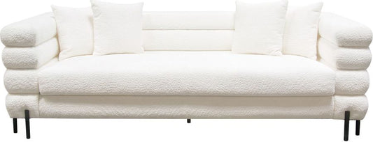 Vox White Faux Shearling Sofa by Diamond