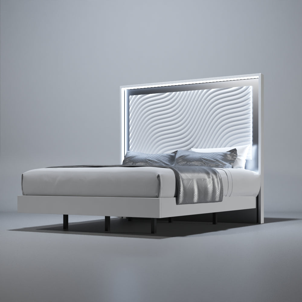 Cama Queen ESF Wave con luz 4010120