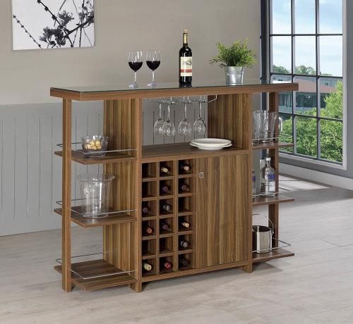 Mueble bar moderno de nogal 100439 - Almacenamiento de botellas de vino