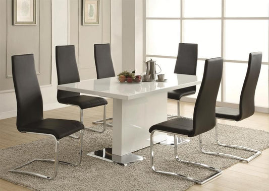 Anges 5-7 Pc Dining Collection - White or Black Chairs