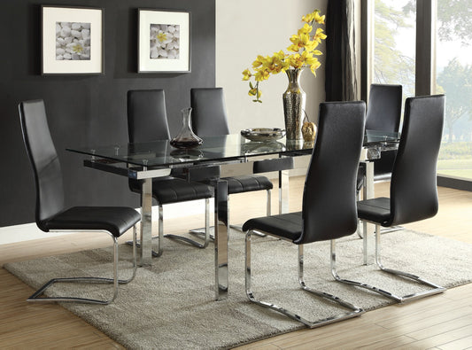 Wexford 7 Pc Dining Set - Black Chairs