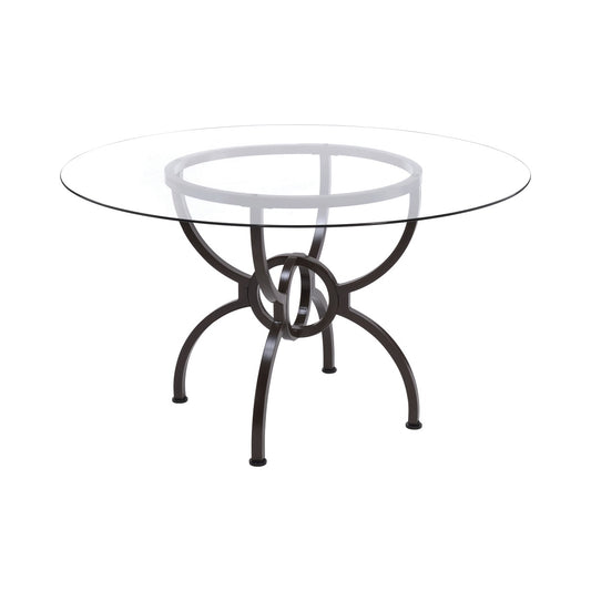 Aviano 108291 Dining Collection - Gunmetal & Matte Black