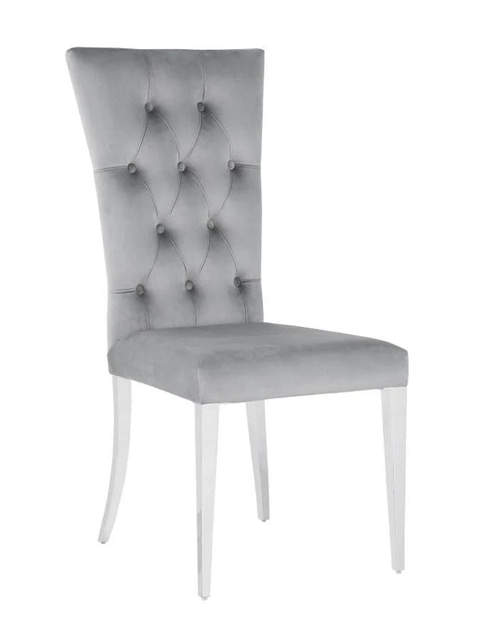 Kerwin 111103 Gray Velvet Chair - Set of 2