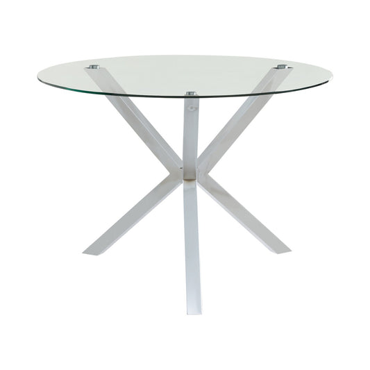 Vance 120760 Juego de comedor con base cromada - Blanco o negro