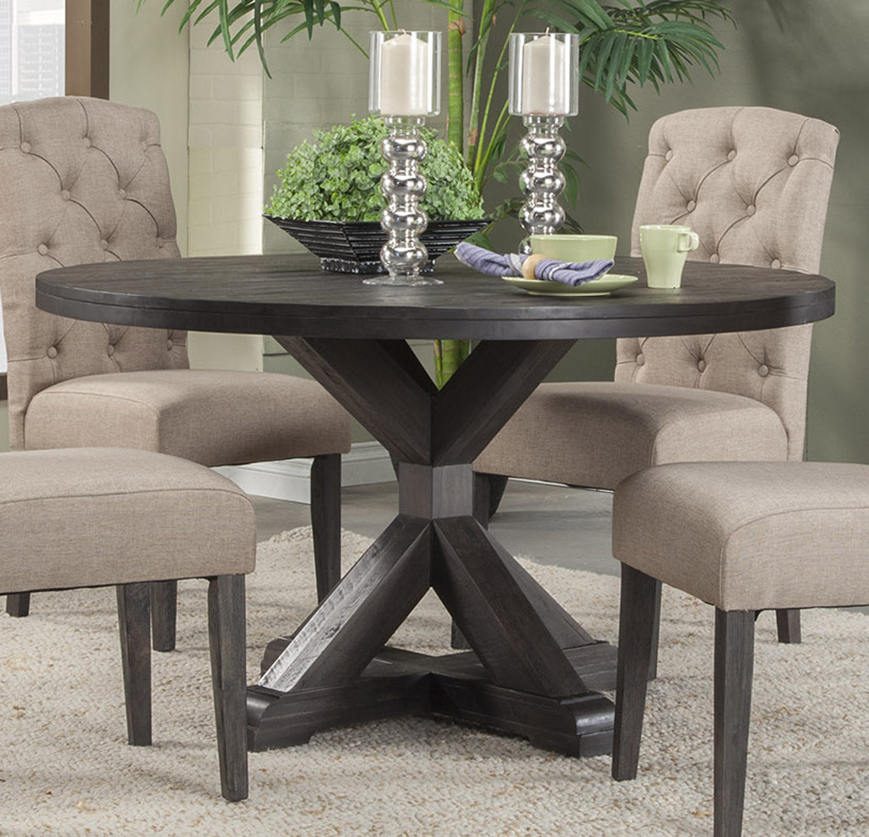 Newberry Round Dining Collection - Rustic Finish