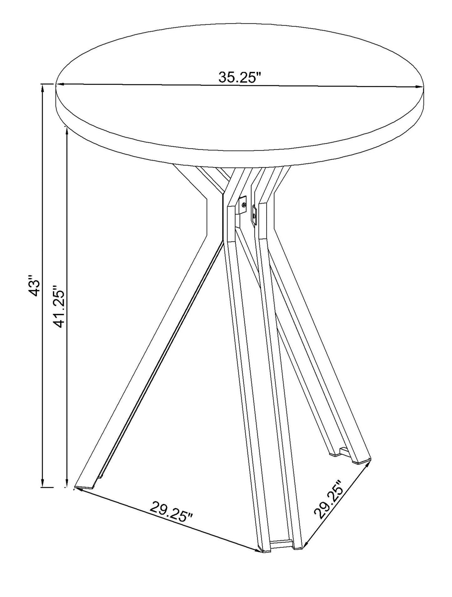 Edgerton Round Wood Top Bar Table Set - Coaster 183131