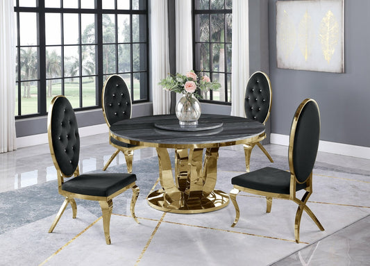 Ambrose Dining Set - Black Chairs